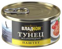 ПАШТЕТ ТУНЕЦ ЖЕЛТОПЕРЫЙ ГОСТ 100Г ЖБ ВЛАДКОН