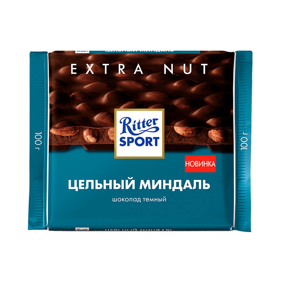 Шоколад риттер спорт 100г темный с цельным миндалем