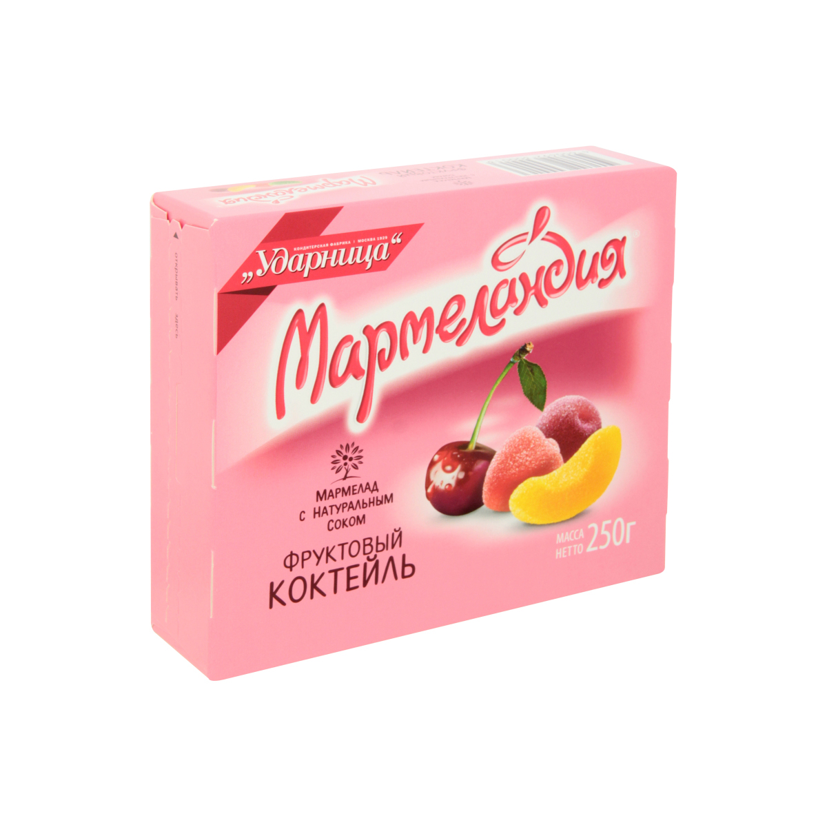 Мармелад Ударница Мармеландия фруктовый коктейль 250г к/к Россия