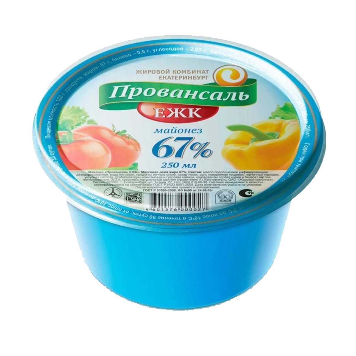 Майонез Провансаль ЕЖК 67% 250мл п/с Россия