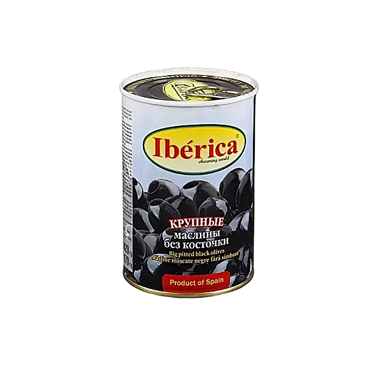 Маслины Иберика крупные без косточки 420г ж/б Испания