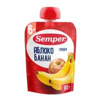 ПЮРЕ СЭМПЕР 90Г ПАУЧ ЯБЛОКО БАНАН