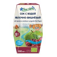 СОК ФЛЕР АЛЬПИН С ВОДОЙ 200МЛ КК ЯБЛОКО ВИШНЯ/М