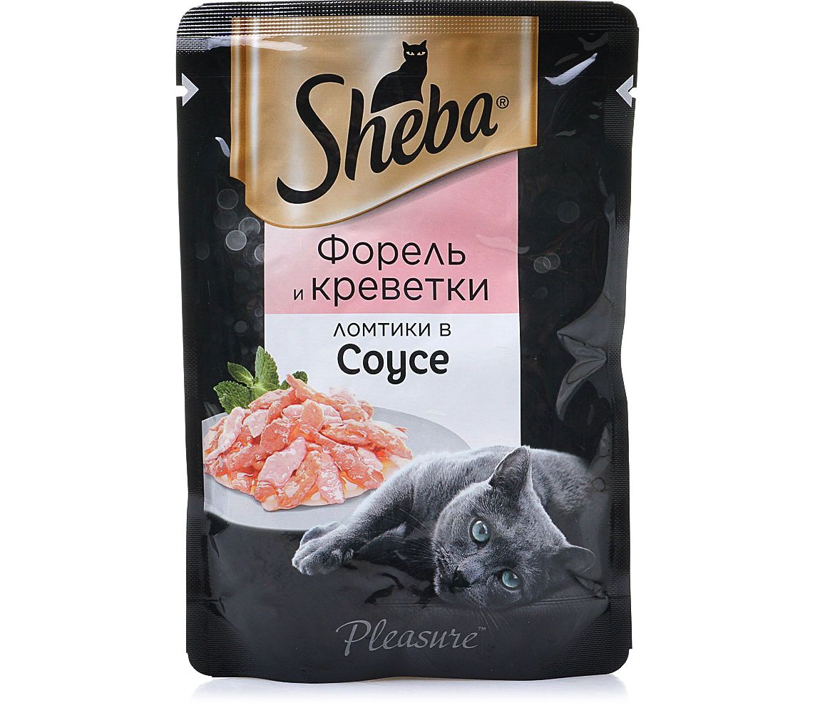 Корм шеба пауч 75г форель и креветки
