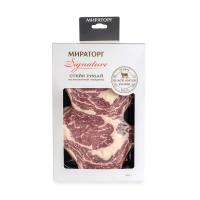 ГОВЯДИНА МРАМОРНАЯ ПФ МЯСНОЙ СТЕЙК РИБАЙ ОХЛ СИГНАТЮР КАТ А 640Г ВУ МИРАТОРГ