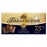 ШОКОЛАД БАБАЕВСКИЙ ЭЛИТНЫЙ КАКАО 75% 150Г КК