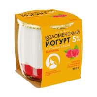 ЙОГУРТ КОЛОМЕНСКИЙ 5% 160Г МАЛИНА С КОЛЛАГЕНОМ ТЕРМОСТАТ СБ/М