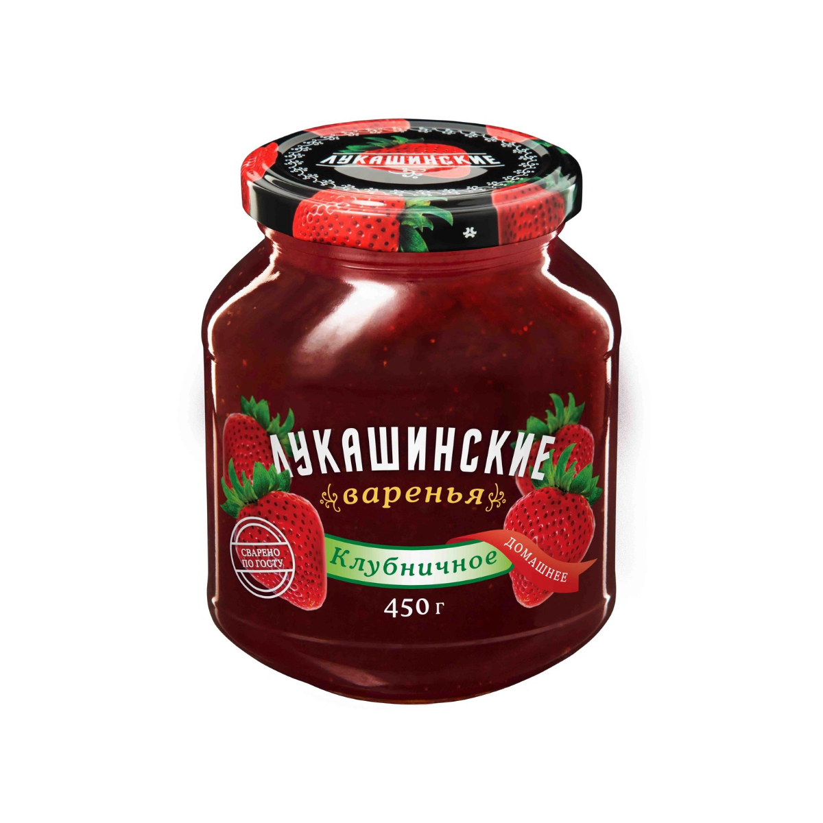 Варенье Лукашинские клубничное 450г с/б Россия
