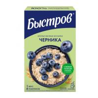 ХЛОПЬЯ ОВСЯНЫЕ БЫСТРОВ БЕЗ ВАРКИ 240Г КК ЧЕРНИКА