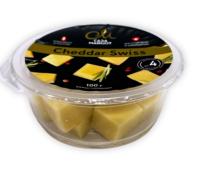 СЫР ЧЕДДЕР СВИСС 48,4% КУБИКИ 100Г ПБ КАСА МАРГОТ БЗМЖ/М