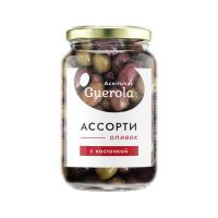 ОЛИВКИ АЦЕЙТУНАС ГУЕРОЛА АССОРТИ С КОСТОЧКОЙ 340Г СБ