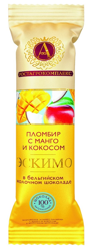 Мороженое ростагрокомплекс 15% 65г эскимо манго кокос в мол шок /м