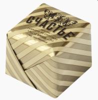 КОНФЕТА СЧАСТЬЕ ПРАЛИНЕ ФУНДУК МАДАГАС ВАНИЛЬ ГОРЬКИЙ ШОК 50Г ГПН