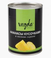 _АНАНАСЫ ВЕГДА ПРОДУКТ КУСОЧКАМИ В СИРОПЕ 580МЛ ЖБ
