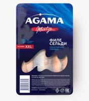 СЕЛЬДЬ АГАМА ФИЛЕ XXL 250Г АТЛАНТИЧЕСКАЯ В МАСЛЕ