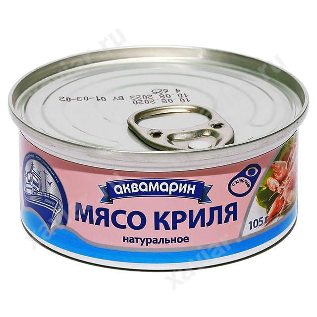 Мясо криля натур 105г жб аквамарин