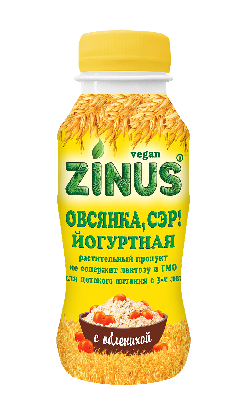 Напиток растительный зинус 0,25л тп облепиха йогурно овсяный без молока