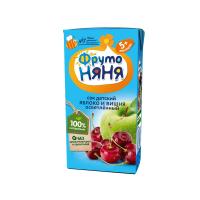 СОК ФРУТОНЯНЯ 0.2Л ТП ЯБЛОКО+ВИШНЯ ОСВЕТЛЕННЫЙ/М