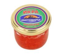 ИКРА ЗЕРНИСТАЯ ЛОСОСЕВЫХ РЫБ ОХОТОМОРЬЕ ИЗ ГОРБУШИ 100Г СБ/М