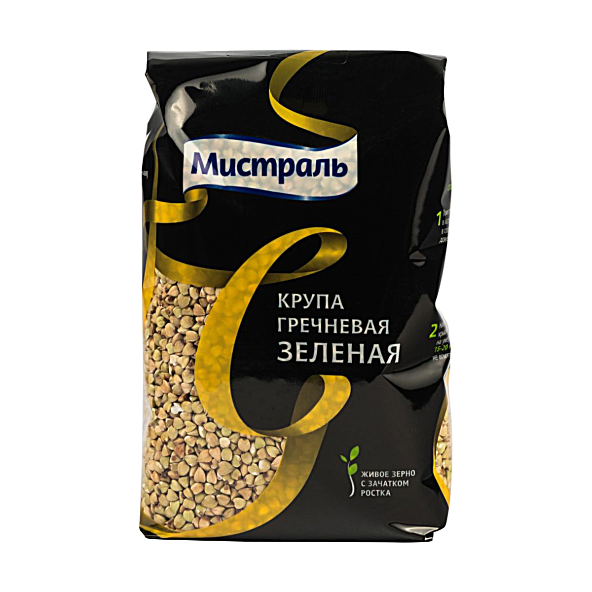 Греча ядрица Мистраль зеленая 450г п/п Россия