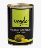 ОЛИВКИ ЗЕЛЕНЫЕ ВЕГДА ПРОДУКТ С ЛИМОНОМ 300МЛ ЖБ