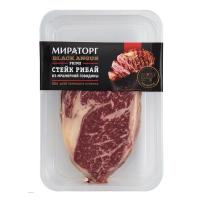 ГОВЯДИНА МРАМОРНАЯ ПФ МЯСНОЙ СТЕЙК РИБАЙ ОХЛ СИГНАТЮР КАТ А 390Г ВУ МИРАТОРГ