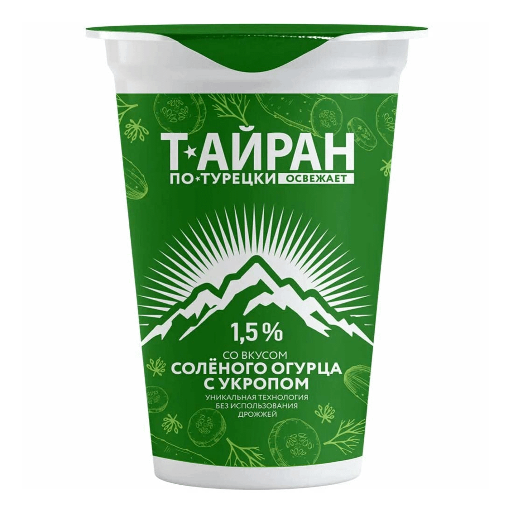 Напиток к/мол тайран по турецки со вкус солен огурца с укропом 1.5% 220г пс /м