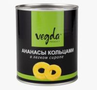 АНАНАСЫ ВЕГДА ПРОДУКТ КОЛЬЦАМИ В СИРОПЕ 580МЛ ЖБ