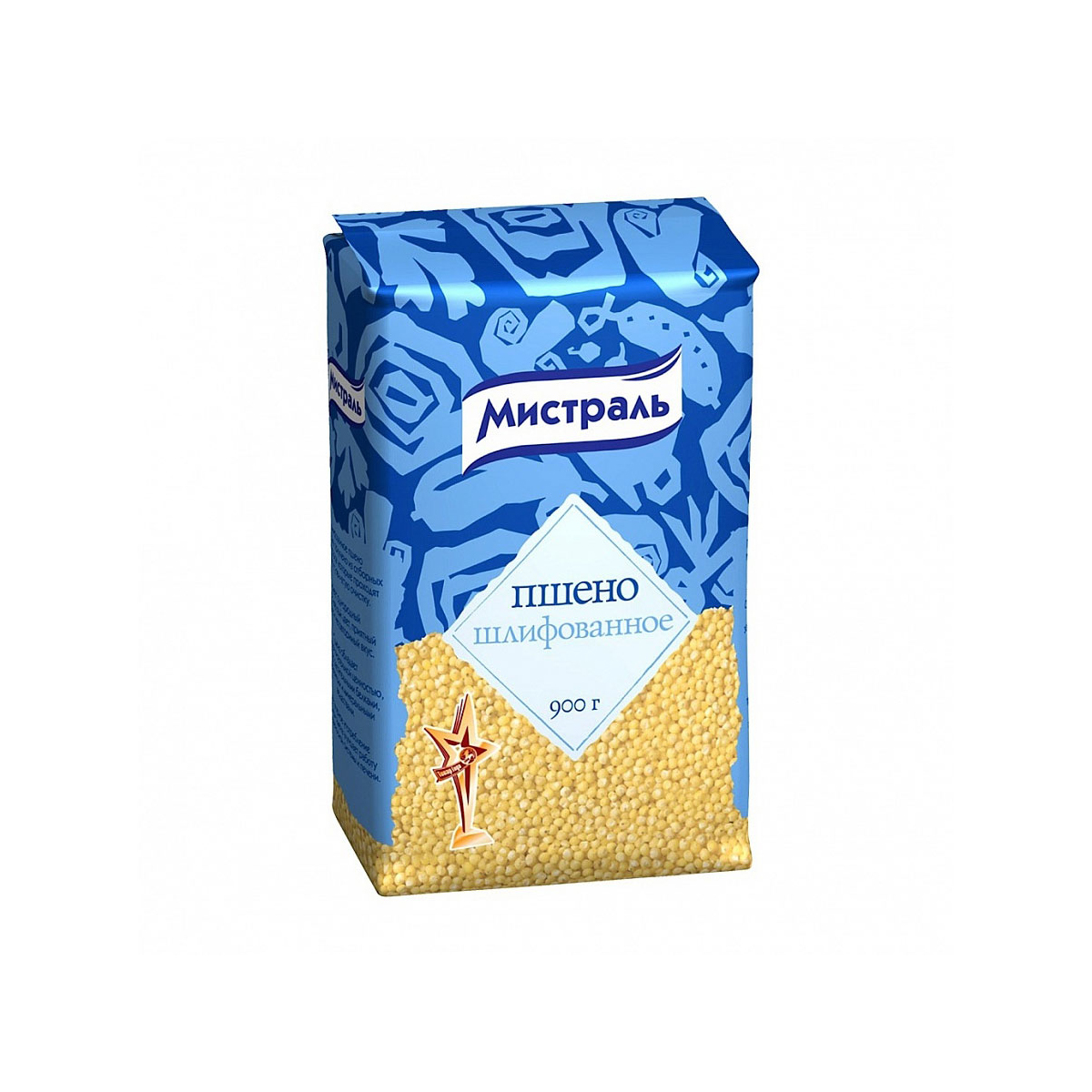 Пшено Мистраль шлифованное 900г п/п Россия