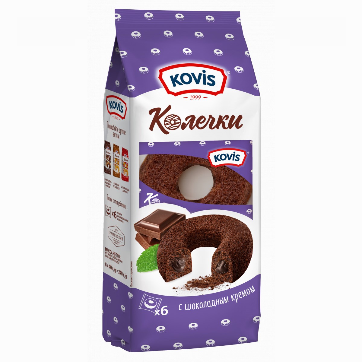 Пирожное ковис 240г кк бисквитное с шоколад кремом
