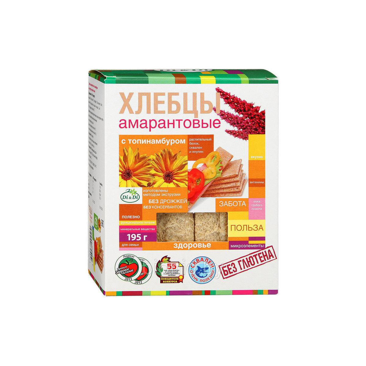 Хлебцы Ди энд Ди амарантовые 195г к/к Россия