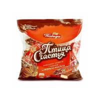 КОНФ ПОБЕДА ПТИЦА СЧАСТЬЯ 200Г ПП С НАЧИНКОЙ ИЗ ТЕРТОГО МИНДАЛЯ В СЛИВОЧНОМ ШОКОЛАДЕ