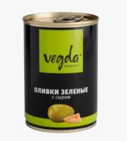 ОЛИВКИ ЗЕЛЕНЫЕ ВЕГДА ПРОДУКТ С СЫРОМ 300МЛ ЖБ