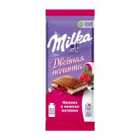 ШОКОЛАД МИЛКА МОЛОЧНЫЙ МАЛИНА НЕЖНАЯ НАЧИНКА 80Г