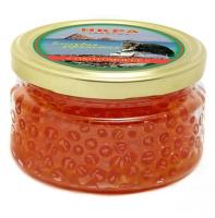 ИКРА ЗЕРНИСТАЯ ЛОСОСЕВЫХ РЫБ ОХОТОМОРЬЕ ИЗ ГОРБУШИ 200Г СБ/М