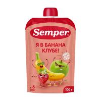 ПЮРЕ СЭМПЕР 100Г ПАУЧ БАНАН КЛУБНИКА ЯБЛОКО