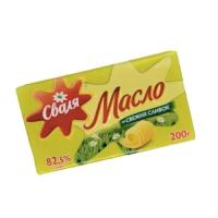 _МАСЛО СЛИВОЧНОЕ СВАЛЯ 82.5% 200Г ФАС ФОЛЬГА /М