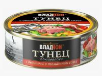 ТУНЕЦ ЖЕЛТОПЕРЫЙ В ТС С ОВОЩАМИ ПО ГАВАЙСКИ ТУ 240Г ЖБ ВЛАДКОН