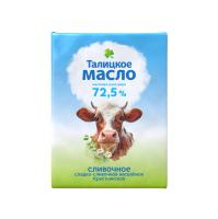 МАСЛО ТАЛИЦКИЙ СЛИВОЧНОЕ НЕСОЛЕНОЕ КРЕСТЬЯНСКОЕ 72.5% 180Г ФОЛЬГА/М