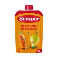 ПЮРЕ СЭМПЕР 100Г ПАУЧ ЯБЛОКО ГРУША МОРКОВЬ ТЫКВА