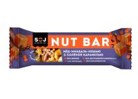 БАТОНЧИК ОРЕХОВЫЙ SOJ 40Г ИРИСОВО СЛИВОЧНЫЙ ВКУС МЕД МИНДАЛЬ КЕШЬЮ