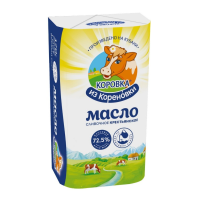 МАСЛО СЛИВОЧНОЕ КРЕСТЬЯНСКОЕ КОРОВКА ИЗ КОРЕНОВКИ 72,5% 170Г/М
