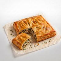 Пирог с картофелем и лесными маслятами