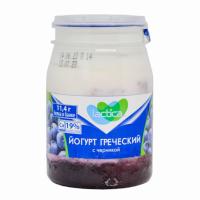 Йогурт греческий лактика 3% 190г пб с черникой /м