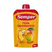 ПЮРЕ СЭМПЕР 100Г ПАУЧ ЯБЛОКО МАНГО ПЕРСИК