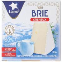 СЫР МЯГКИЙ С БЕЛОЙ ПЛЕСЕНЬЮ СЛИВОЧНЫЙ БРИ 60% 125Г ЛАЙМЕ/М