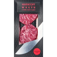 Говядина мраморная стейк мисуджи охлажденная 190г в/у Мираторг