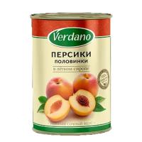 ПЕРСИКИ ВЕРДАНО ПОЛОВИНКИ В СИРОПЕ 425МЛ ЖБ КЛЮЧ