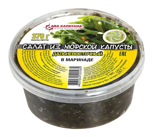Салат из морской капусты дальневосточный в маринаде 370г пб два капитана