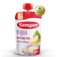 ПЮРЕ СЭМПЕР 120Г ПАУЧ МУЛЬТИФРУКТОВОЕ С КАШЕЙ